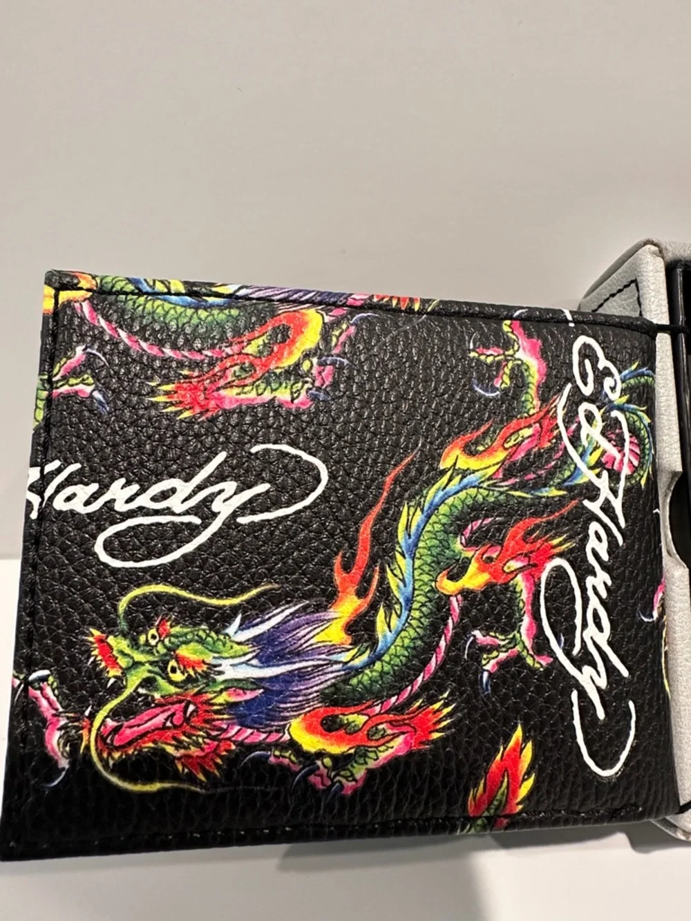 NWT Ed Hardy Men’s Bifold Wallet with Card, ID, Coin and Bill slots.